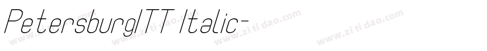 PetersburgITT Italic字体转换
